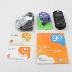 Vintage Motorola C139 To-Go Phone Package AT&T/Cingular Charger SIMs As is 
