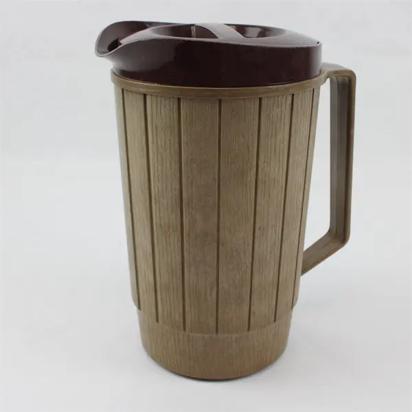 Vintage Rubbermaid Woodbine Faux Wood Grain Pitcher Mid-Century
