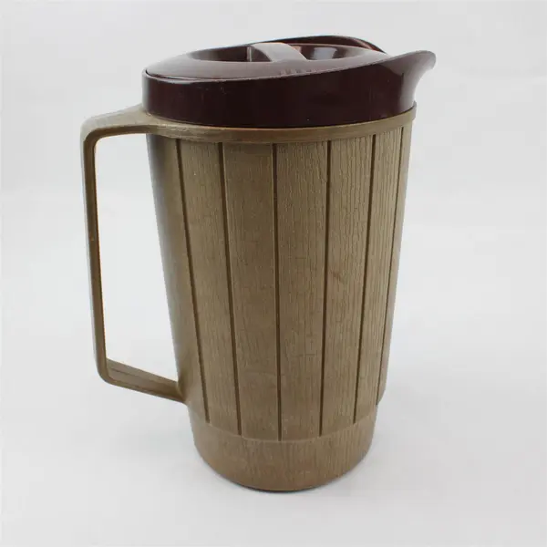 Vintage Rubbermaid Woodbine Faux Wood Grain Pitcher Mid-Century