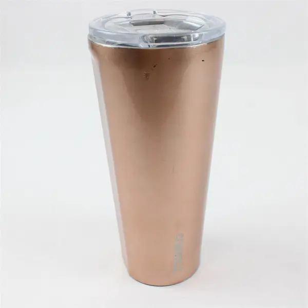 Used Corkcicle 24oz Insulated Stainless Steel Tumbler w/ Lid Copper Bronze