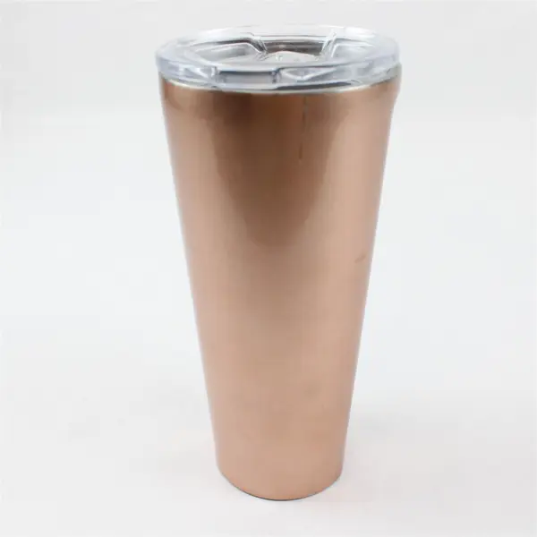 Used Corkcicle 24oz Insulated Stainless Steel Tumbler w/ Lid Copper Bronze