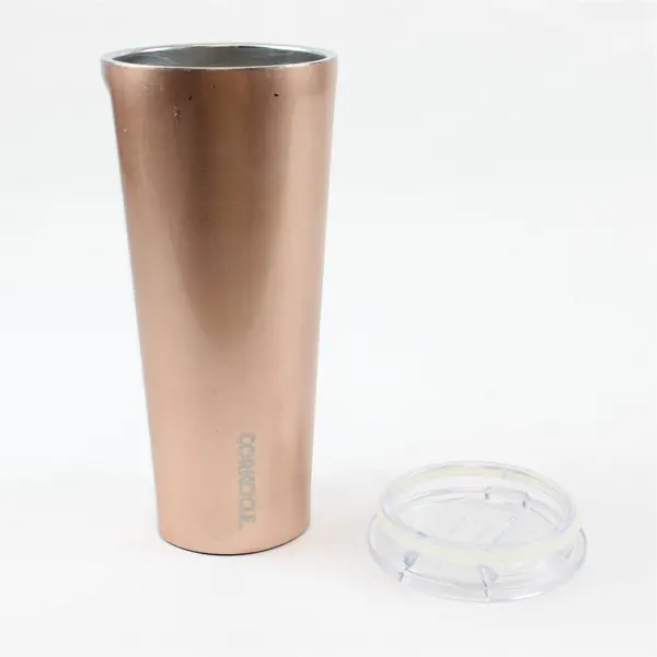 Used Corkcicle 24oz Insulated Stainless Steel Tumbler w/ Lid Copper Bronze