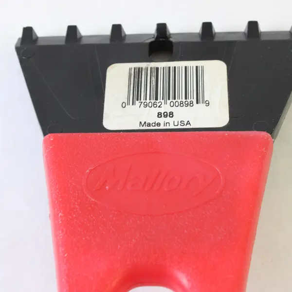 Mallory 10in Red Plastic Ice Scraper #898 - Good Pre-Owned