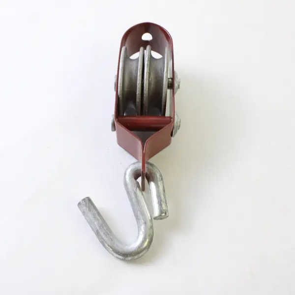 Used Double Sheave Pulley Hook Block Industrial Rigging