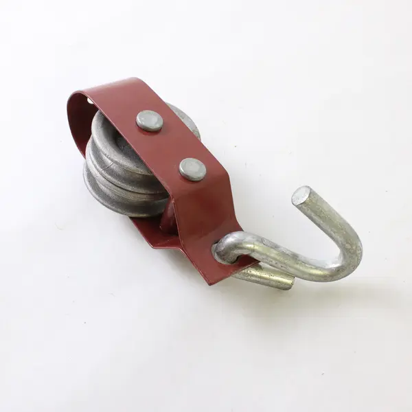 Used Double Sheave Pulley Hook Block Industrial Rigging