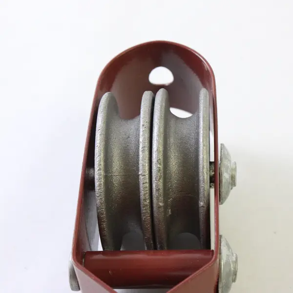 Used Double Sheave Pulley Hook Block Industrial Rigging