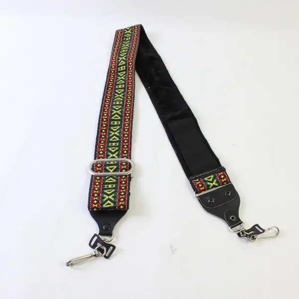 Vintage Woven Camera Strap Green Red Yellow Adjustable Neck Shoulder