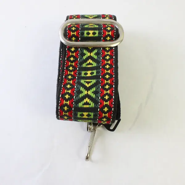 Vintage Woven Camera Strap Green Red Yellow Adjustable Neck Shoulder