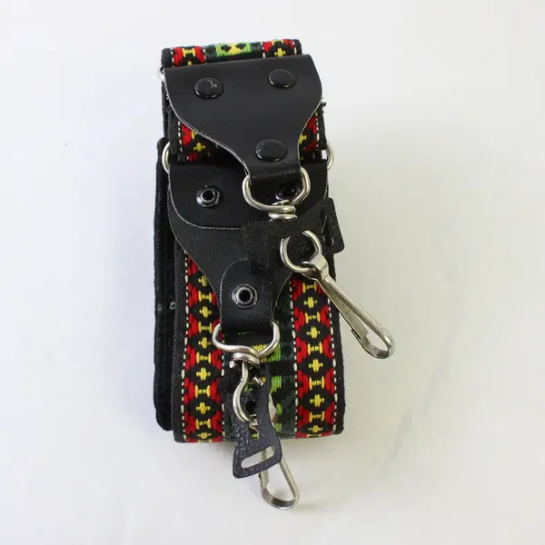 Vintage Woven Camera Strap Green Red Yellow Adjustable Neck Shoulder