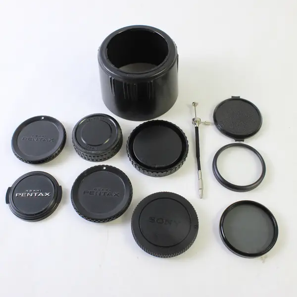 Mixed Lot Pentax Lens Caps Sony Cap Kodak 52mm Filter Hood Shutter Cable
