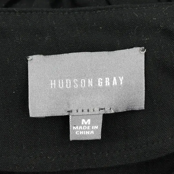 Hudson Gray Black Peplum Blouse Women's Medium Half Sleeve