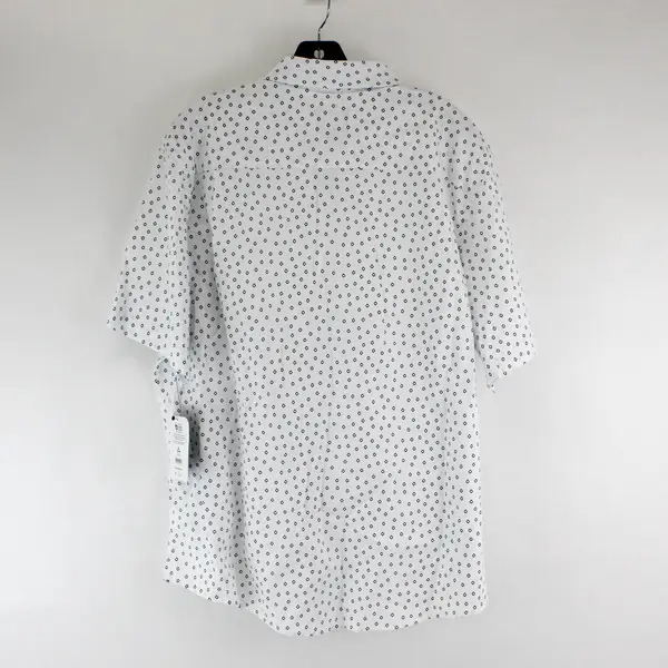 NWT George White Classic Fit Short-Sleeved Button-Down Shirt Men's XL