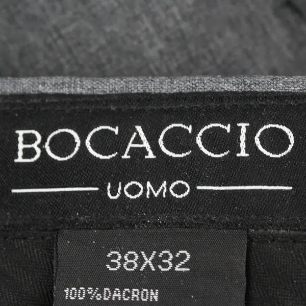 Bocaccio Uomo Gray Pleated Cuffed Suit Pants Men's 38x32