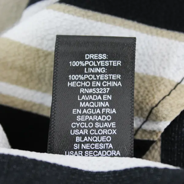 Mlle Gabrielle Sheer Black White Beige Striped 1/4-Zip Shirt Dress Women's 1X