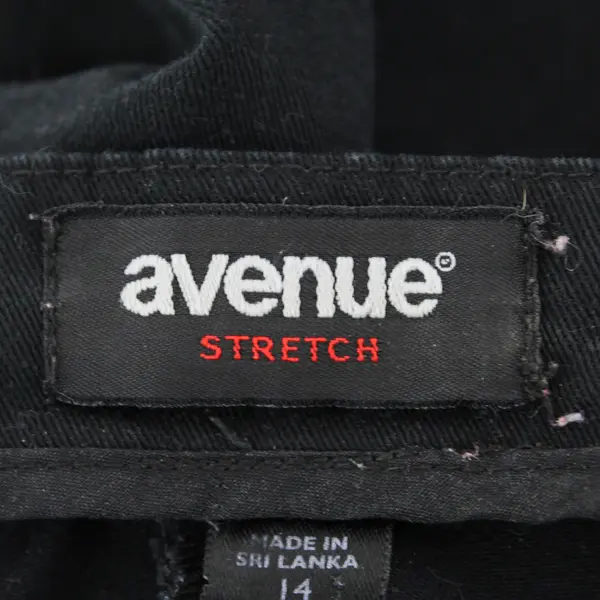 Avenue Solid Black Tapered Leg Pants Women's Size 14 Tall