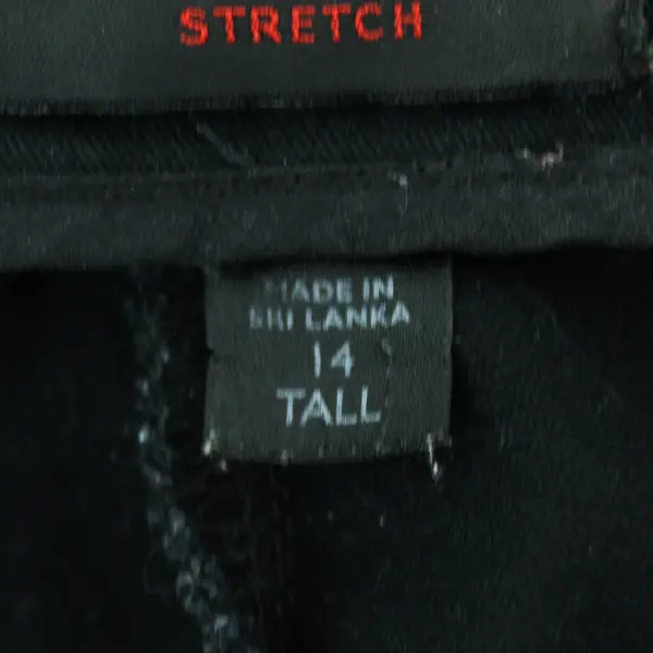 Avenue Solid Black Tapered Leg Pants Women's Size 14 Tall