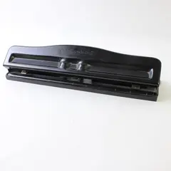 Office Max 3-Hole Punch Black Used Office Paper Punch