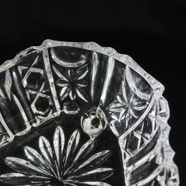 3 Footed Triangular Crystal Candy Dish