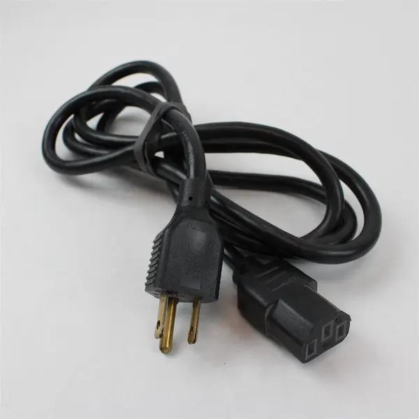 Lot of 2 AC Power Cords NEMA 1-15P to IEC C13 C5 2-Prong