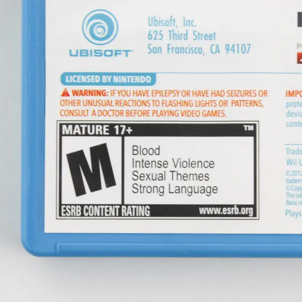 2012  Nintendo Ubisoft Wii U Assassin's Creed III with Manual