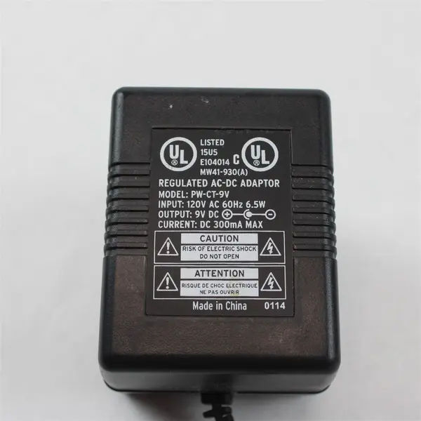 Lot of 2 IEC C7 Power Cord + D'Addario PW-CT-9V 9V DC Adapter
