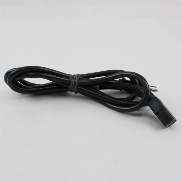 Lot of 2 AC Power Cords Black 2-Prong 3-Prong Universal TV PC Monitor