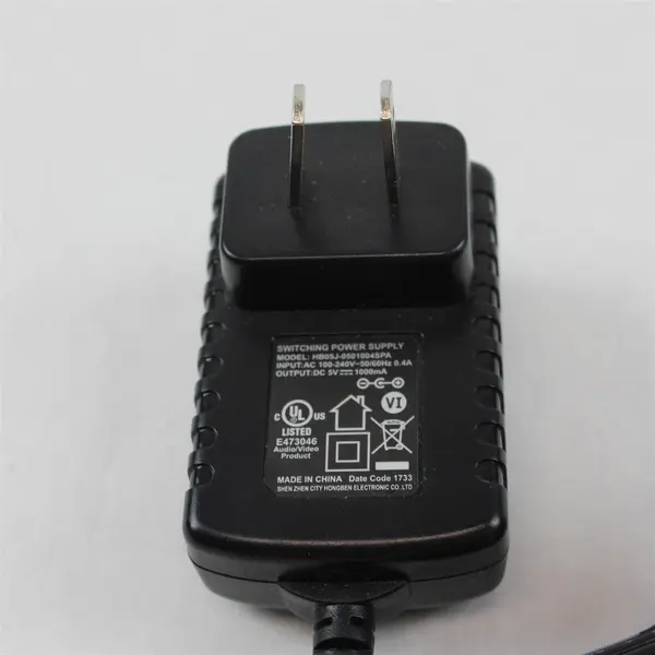 Hongben HB05J-0501004SPA 5V 1000mA Switching Power Supply Adapter