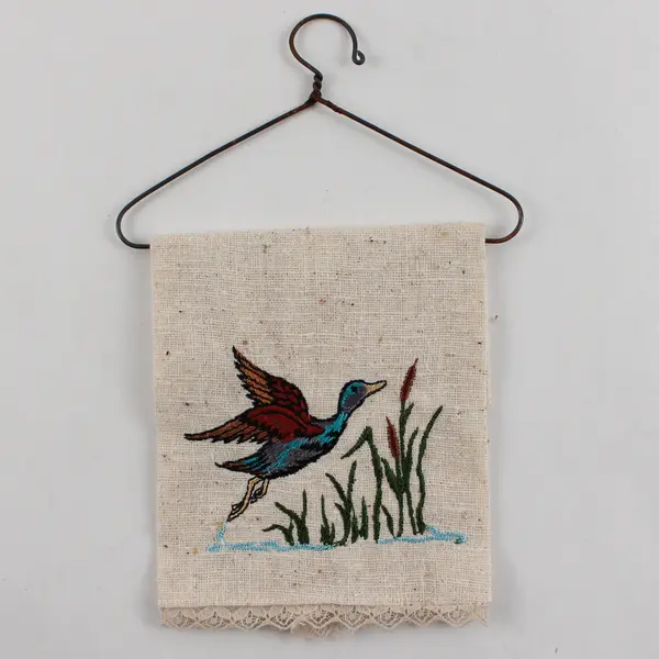 Lot of 3 Handmade Decorative Hangers with Tea Towels Hanging Decor