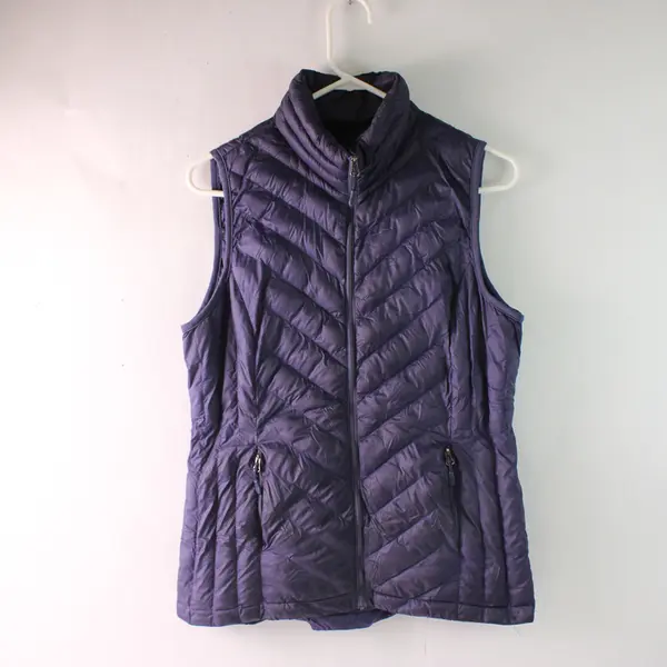 32 Degrees Heat Dark Plum Purple Zip-Up Vest Women's Medium