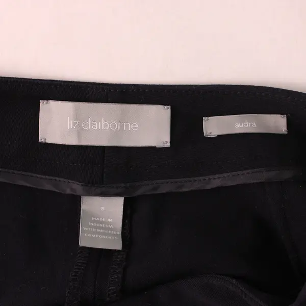 Liz Claiborne Audra Navy Blue Straight-Leg Pants Women's Size 8