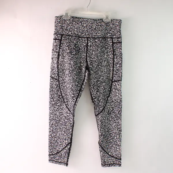 Zyia Black White & Gray Activewear Capri Leggings Women's Size 8-10