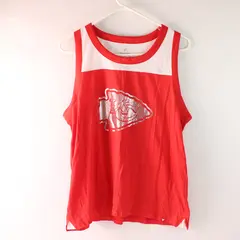 Fanatics Kansas City Chiefs Red and White Tank Top Women's Large