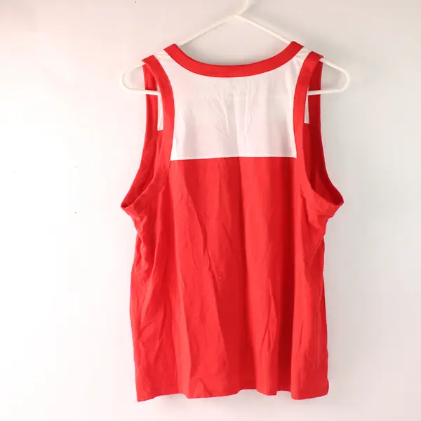 Fanatics Kansas City Chiefs Red and White Tank Top Women's Large