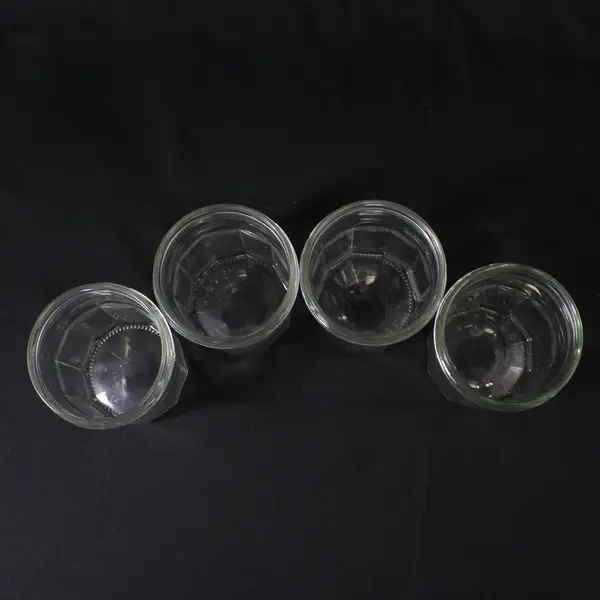 Lot of 4 Bonne Maman Clear 13 Oz. Glass Jam Jars  No Lids