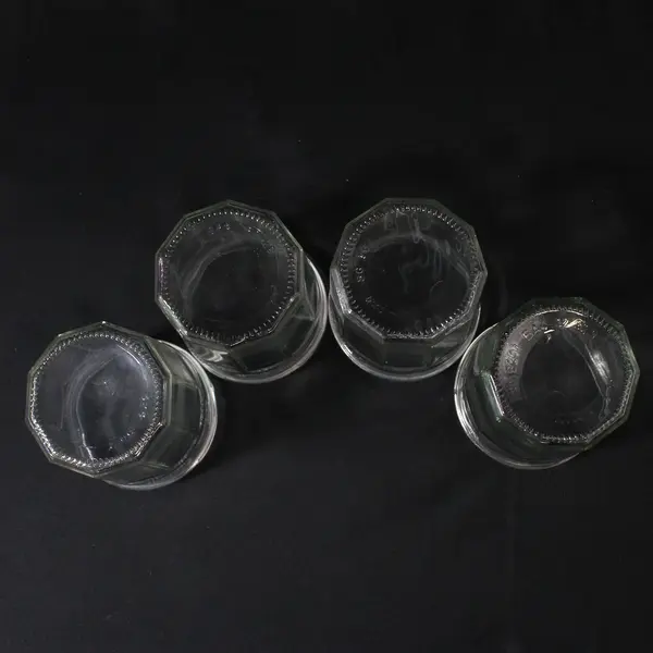 Lot of 4 Bonne Maman Clear 13 Oz. Glass Jam Jars  No Lids