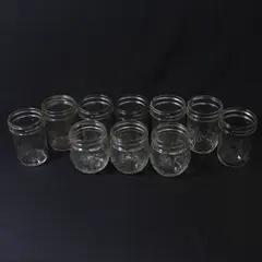 Lot of 10 Assorted Ball and Kerr Half Pint Canning Jars No Lids