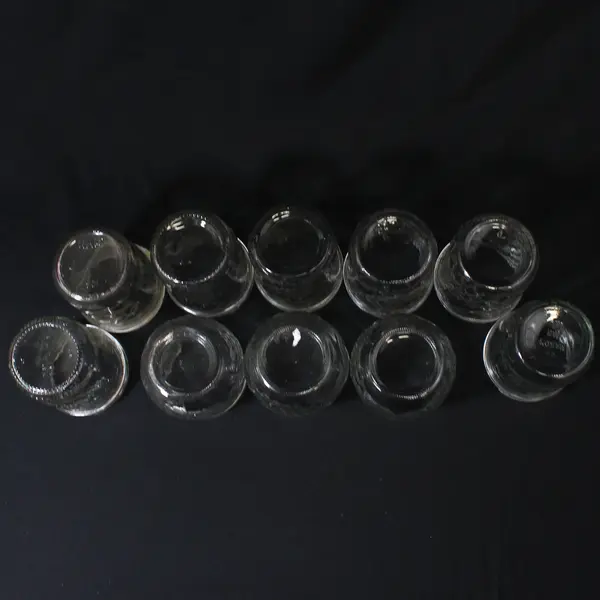 Lot of 10 Assorted Ball and Kerr Half Pint Canning Jars No Lids