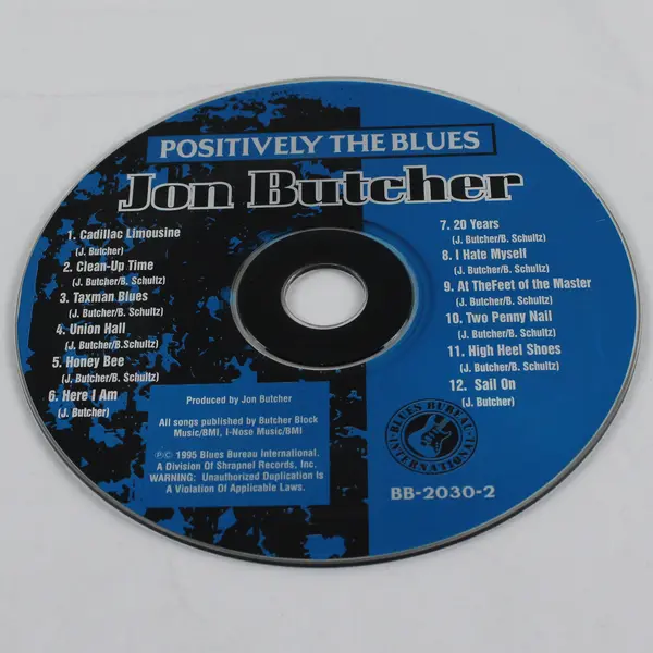 Positively the Blues by Jon Butcher Album CD 1995