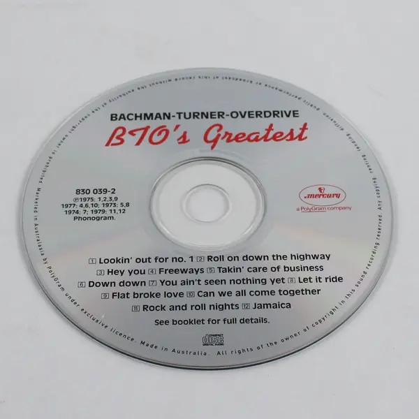 Bachman-Turner Overdrive BTO's Greatest CD Mercury