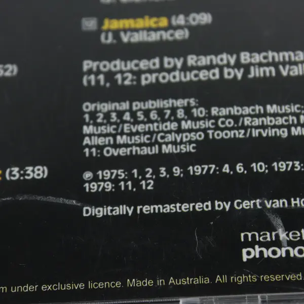 Bachman-Turner Overdrive BTO's Greatest CD Mercury