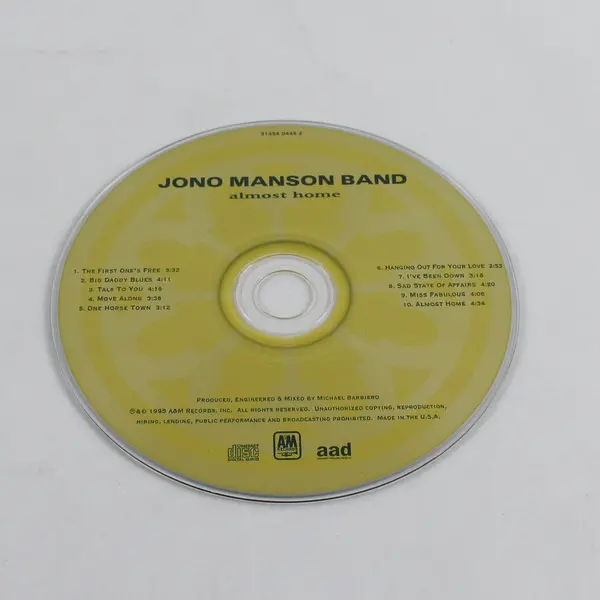 Jono Manson Band Almost Home CD Album 1995