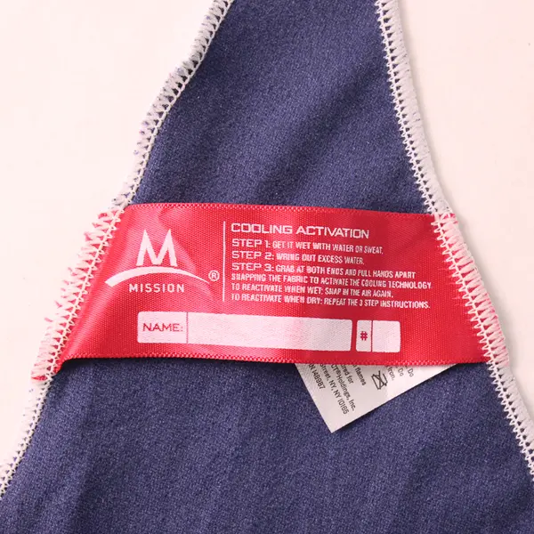 Mission Cooling Activation Triangle Bandana Towel Microfiber 15x33 US Flag