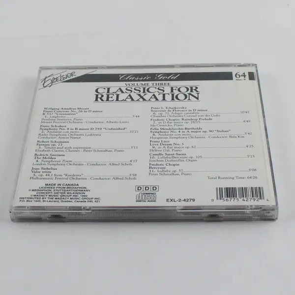 Excelsior Classics for Relaxation by Various Volume Three Compilation CD 1993 