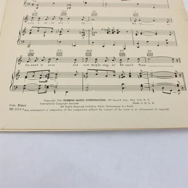 Vintage 1941 Sheet Music Elmer's Tune Elmer Albrecht Sammy Gallop Dick Jurgens 