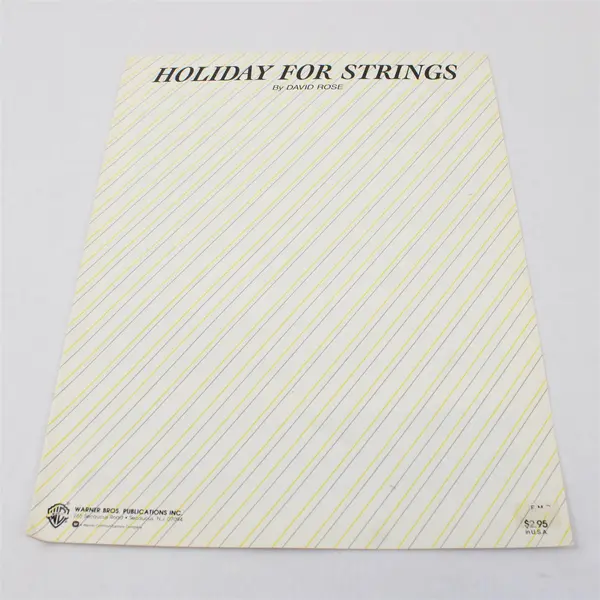 Holiday for Strings David Rose Warner Bros Sheet Music