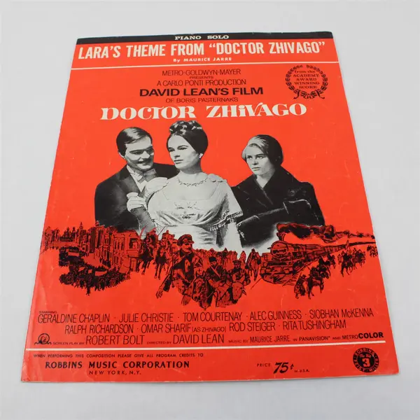 VTG 1965 Sheet Music Lara's Theme Maurice Jarre From Doctor Zhivago Piano Solo