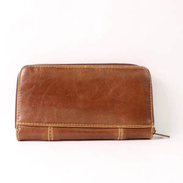 Rosetti Brown Zip Around Wallet w/Organizing Slots Wallet