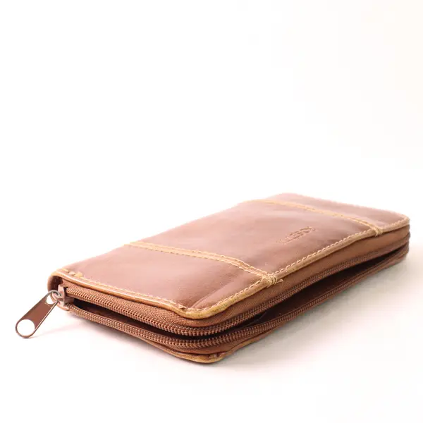 Rosetti Brown Zip Around Wallet w/Organizing Slots Wallet