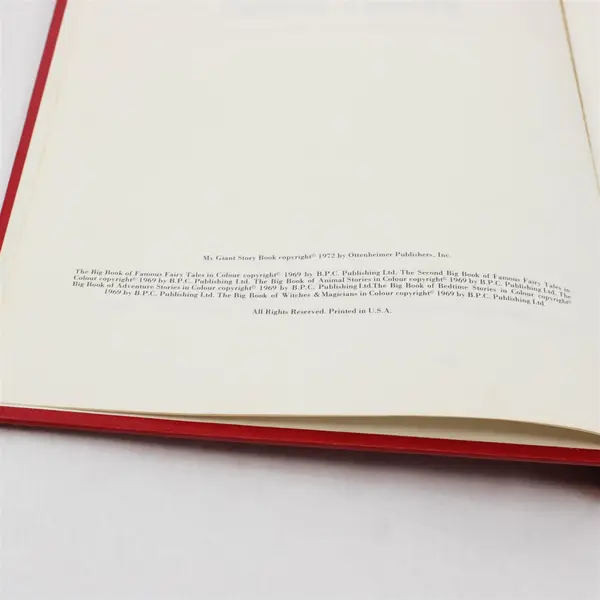 My Giant Story Book 40 Children's Stories Famous Fairy Tales 1972 Hardcover Good