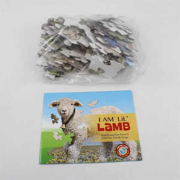 I Am LiL' Lamb 100 Pc. Jigsaw Lamb Shaped Puzzle  w/Poster 2021, complete 